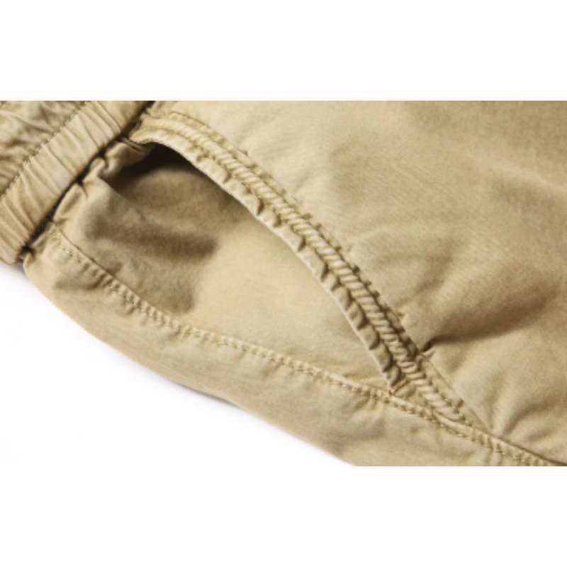 Wide drawstring - Cargo trousers for men - Comfortable outdoor trousers with pockets, elasticated waistband