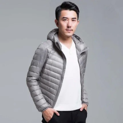 Lightweight quilted transitional jacket for men - Windproof, casual