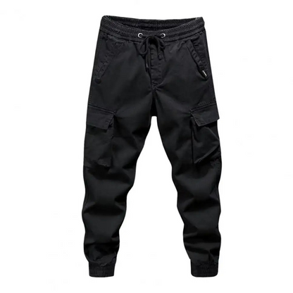 Cargo trousers for men - Robust outdoor jogging trousers with pockets, drawstring