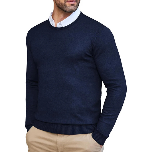 Timeless Round Neck Men's Sweater for a Classic and Elegant Look