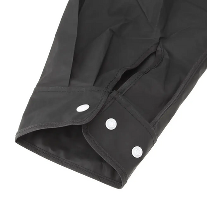 Men's mackintosh long waterproof with hood and press studs