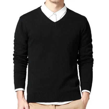 Classic V-neck men's sweater for everyday wear and the office