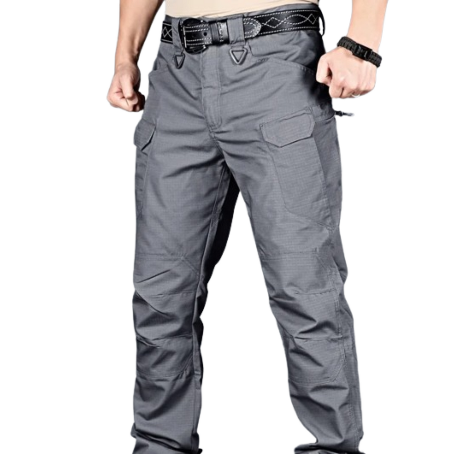 Waterproof wear-resistant multi-pocket cargo trousers for men