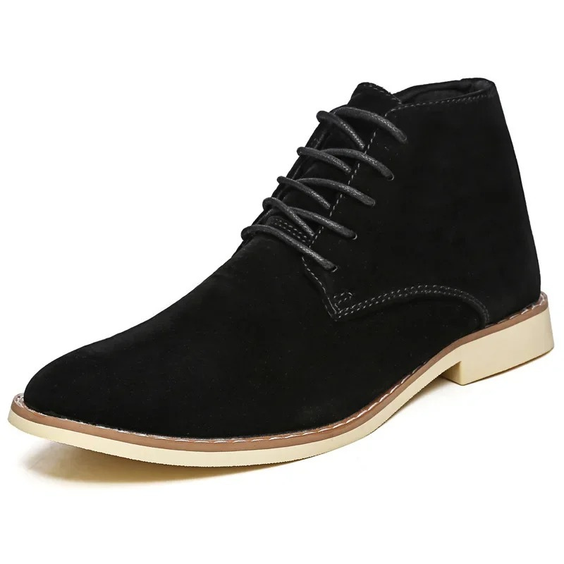 Comfortable suede chukka boots for men, non-slip ankle boots