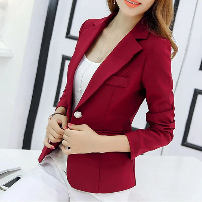 Stylish Women's Blazer With Ankle Button Closure