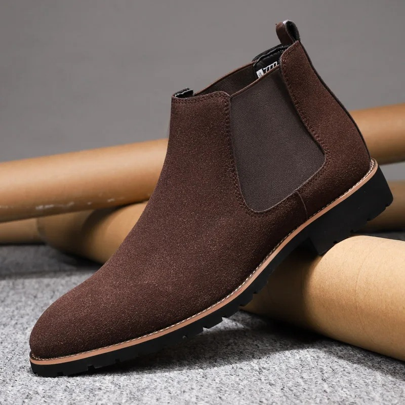 Hardwearing Chelsea boots for men with treaded soles