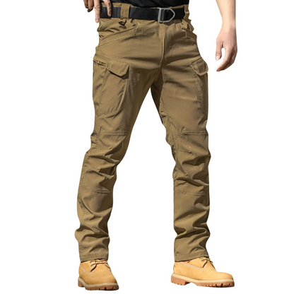 Camouflage multi-pocket cargo trousers mens