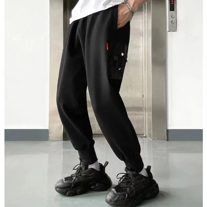 Men's cargo trousers - Modern jogging trousers with pockets, adjustable waistband