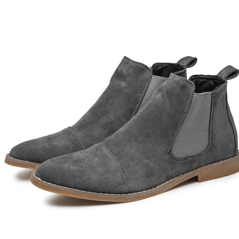 Modern suede Chelsea boots for men with comfortable sole