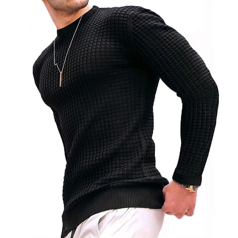 Slim fit men's trui with structured design for modern men