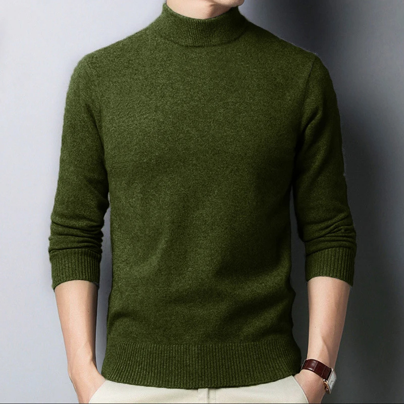 Men's turtleneck jumper - Classic turtleneck jumper for everyday wear and the office