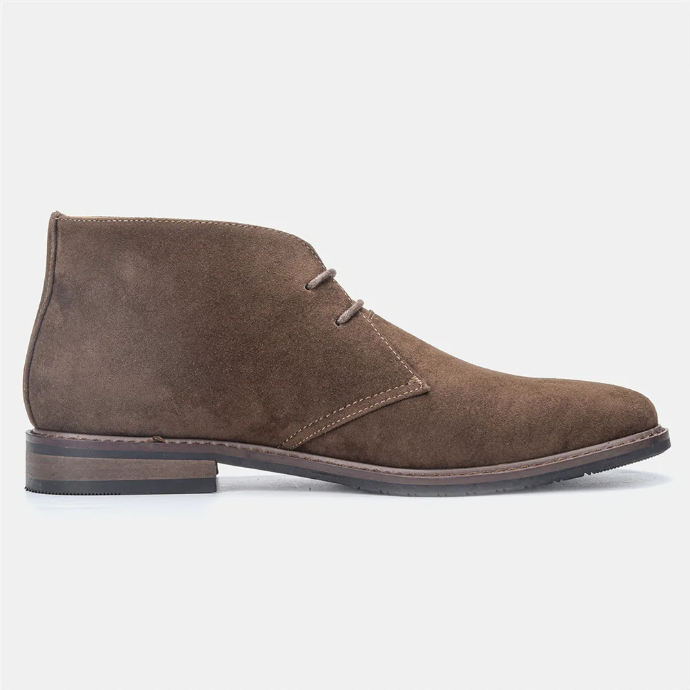 Elegant suede chukka boots for men, classic casual shoes