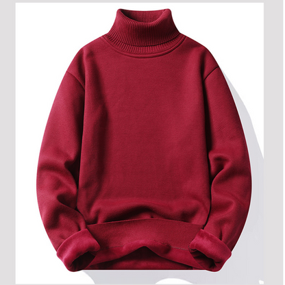 Men's lined turtleneck jumper | Warm winter jumper