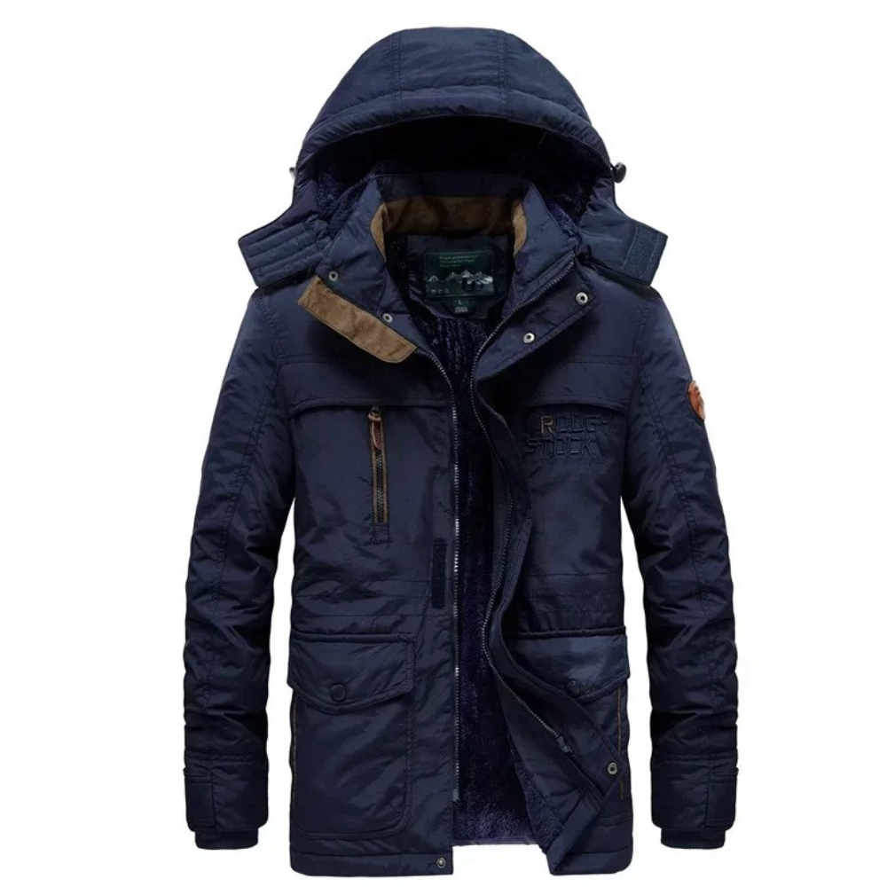 High-quality parka jacket for men with warm fleece lining