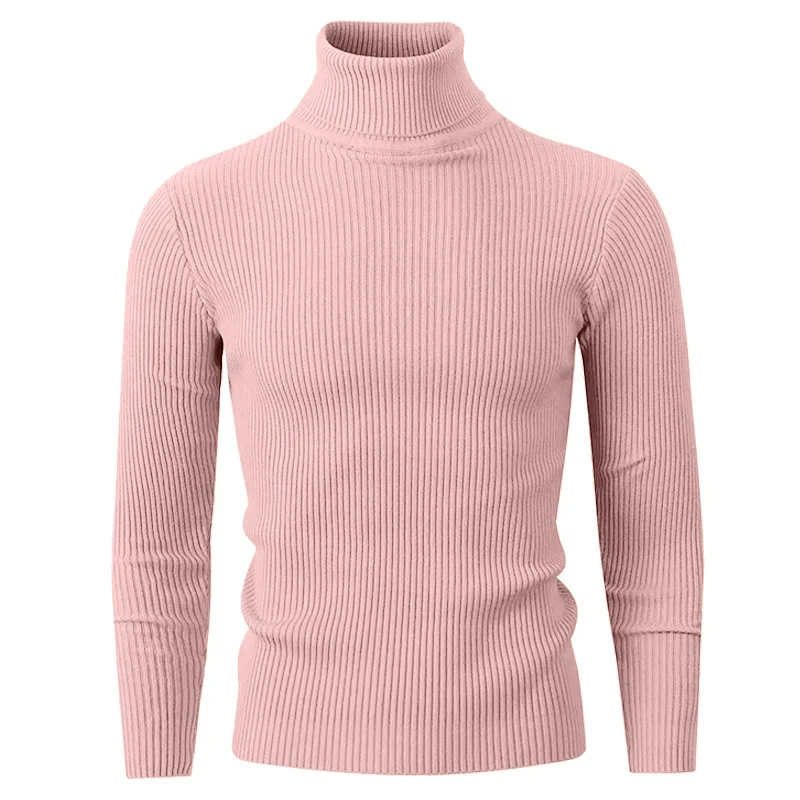 Turtleneck jumper men - Stylish turtleneck jumper with ribbed structure