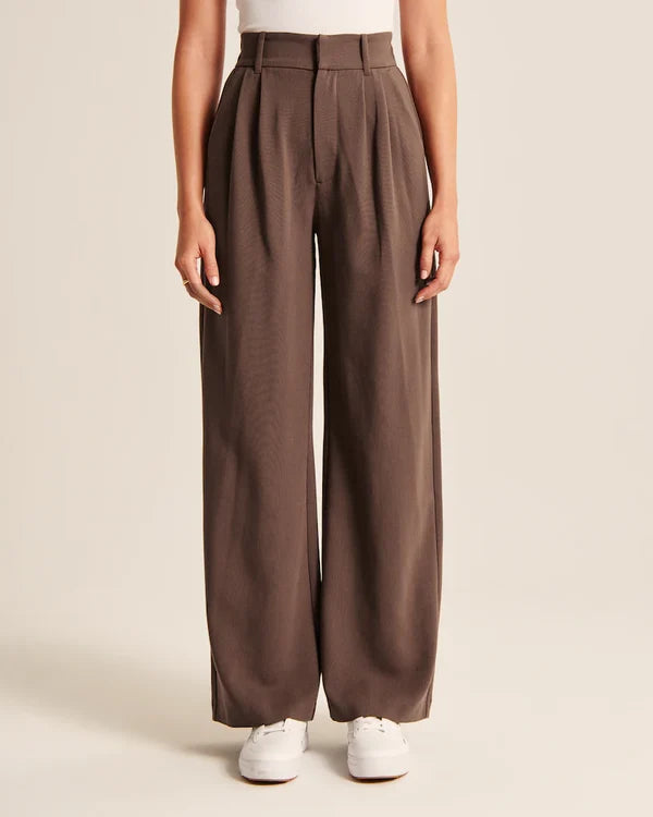 Women's High-Waisted Flared Trousers – Elegant Fit, Stylish Design, Perfect for Casual and Formal Looks