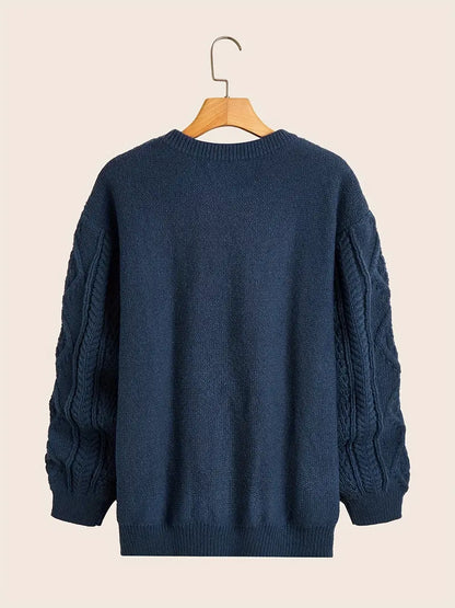 Men's casual cable jumper