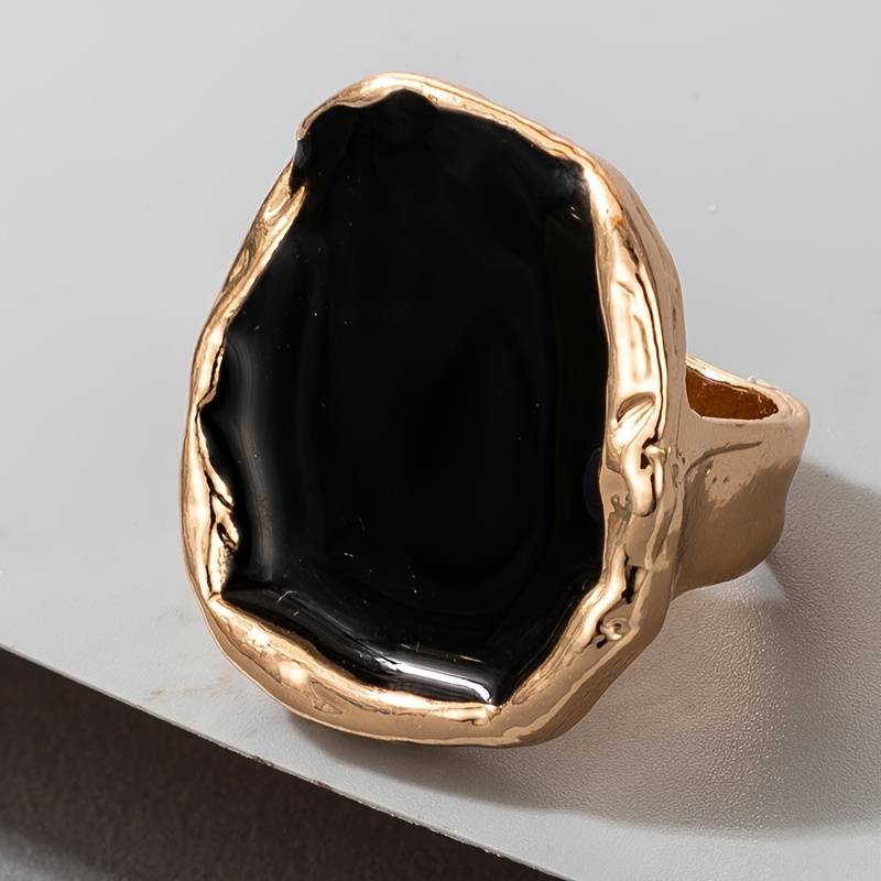 Vintage large onyx ring