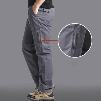 Cargo trousers men - Comfortable outdoor trousers with zip pockets, robust