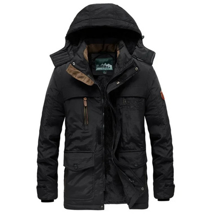 High-quality parka jacket for men with warm fleece lining