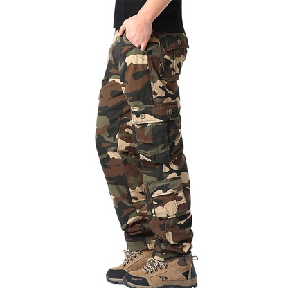 Cargo trousers for men - Military leisure trousers with pockets, robust quality