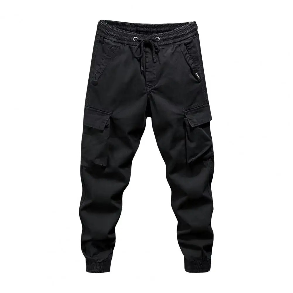 Cargo trousers for men - Robust outdoor jogging trousers with pockets, drawstring