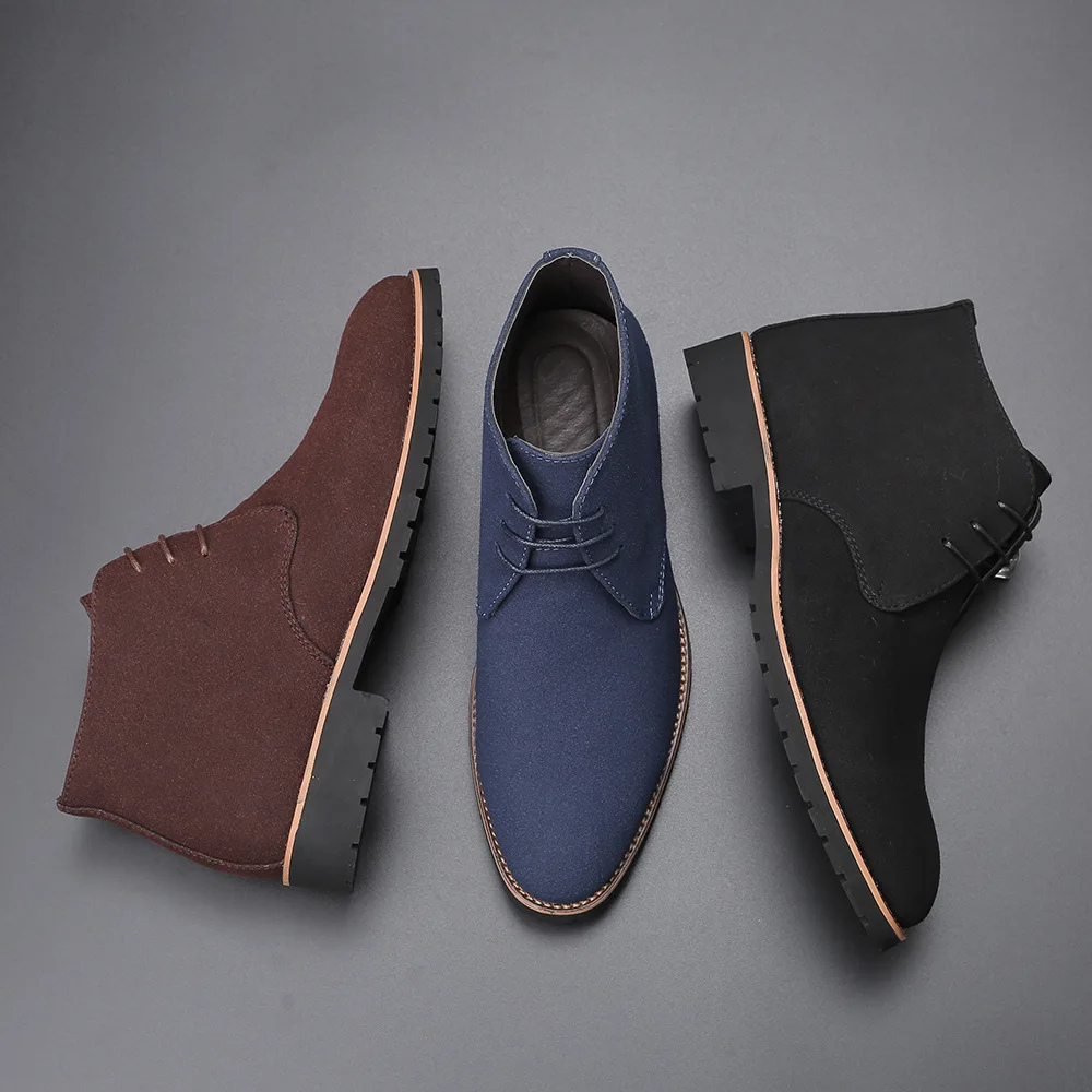 Stylish suede chukka boots for men, durable ankle boots