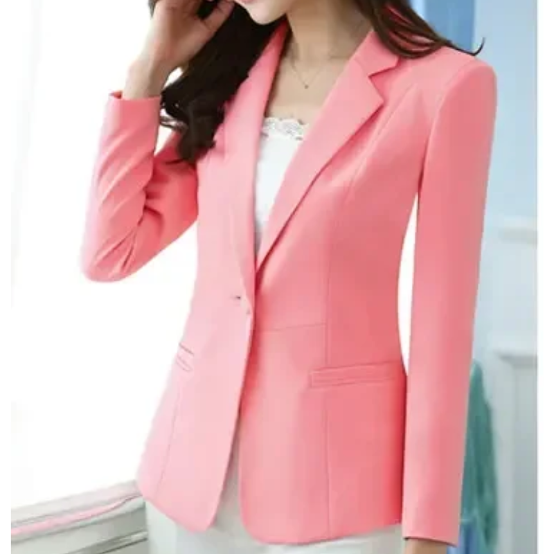 Stylish Women's Blazer With Ankle Button Closure - Perfect For Work