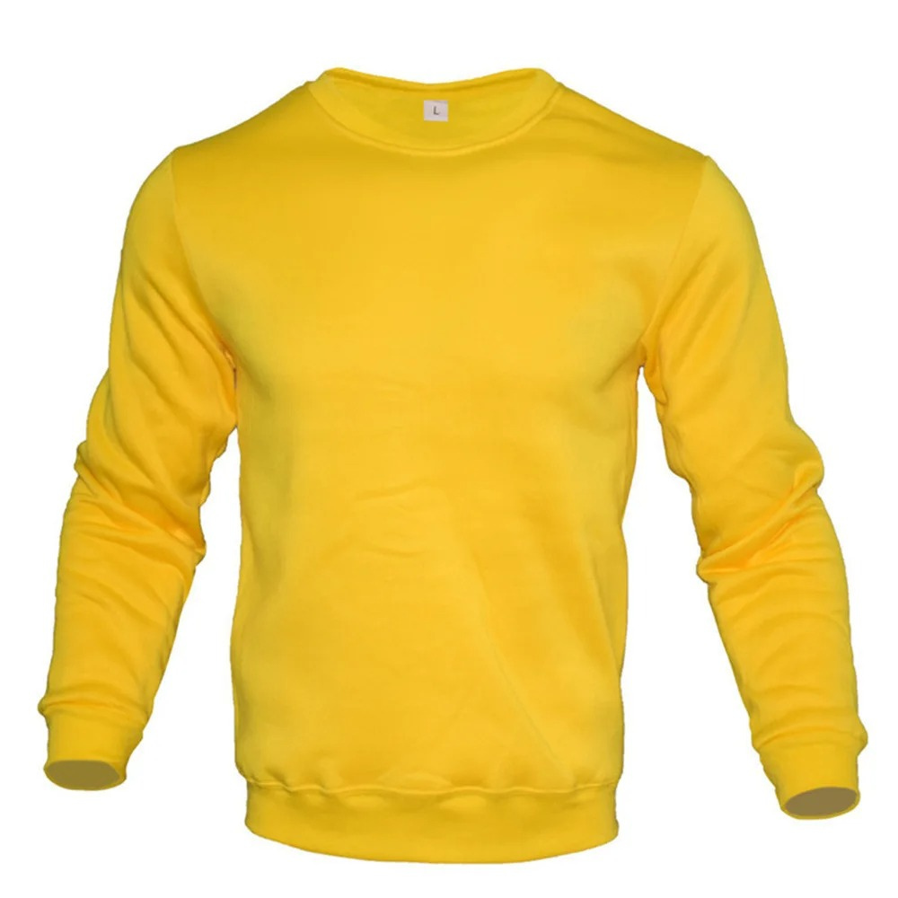 Men's sweater, round neck long sleeve basic jumper