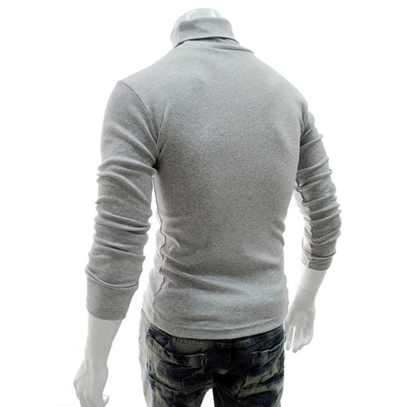 Turtleneck jumper men - slim fit, stretch, soft, long-sleeved shirt