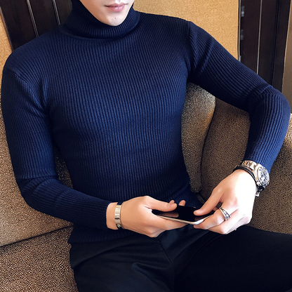 Turtleneck jumper men - Slim fit, Warm, Soft knit, Long sleeve