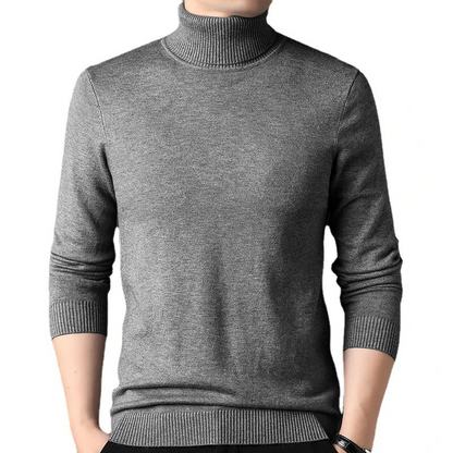 Soft cotton jumper turtleneck jumper for men