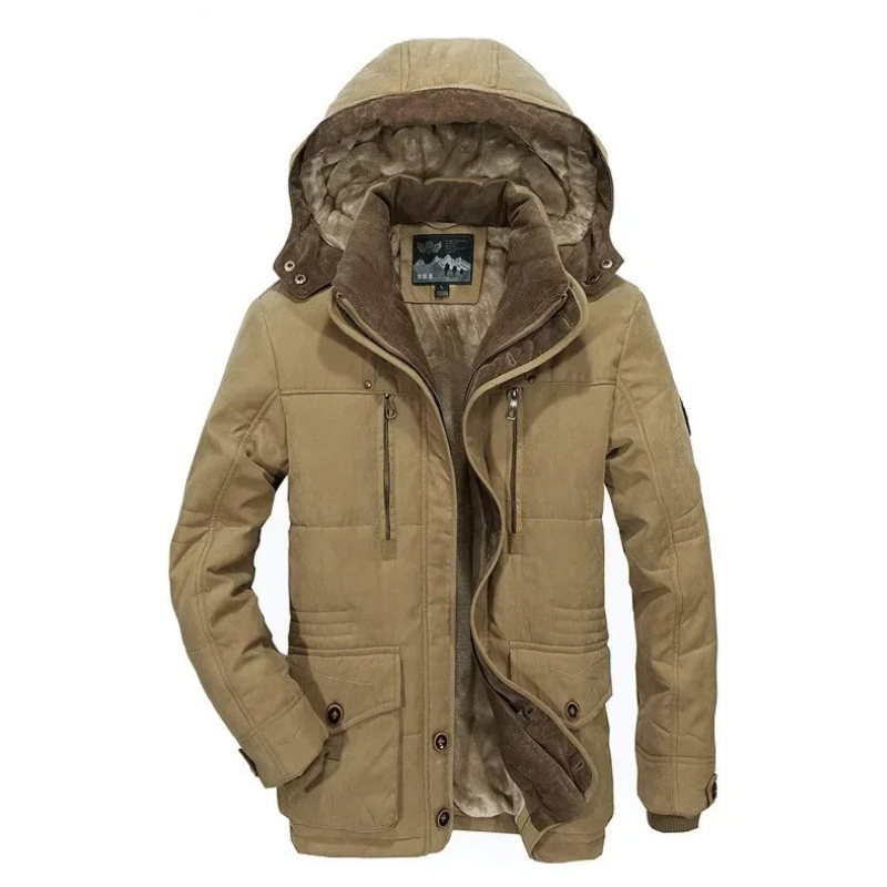 Ice cold - Warm parka jacket for men with soft lining and hood