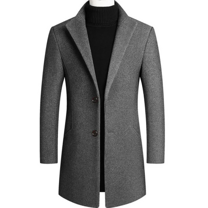 Stylish men's coat - Modern stand-up collar coat with slim fit