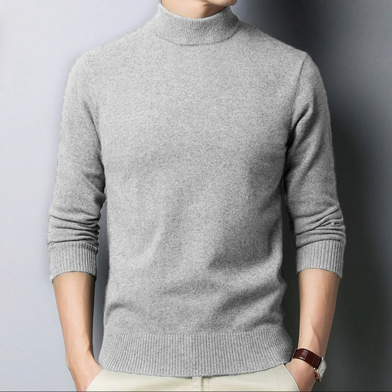 Men's turtleneck jumper - Classic turtleneck jumper for everyday wear and the office