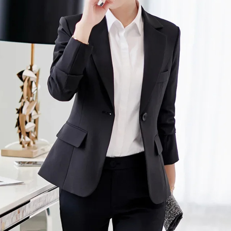 Stylish Women's Blazer With Ankle Button Closure