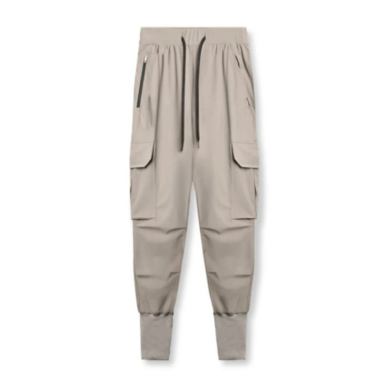 Durable Cargo trousers for men - Modern jogging trousers with large pockets, adjustable waist