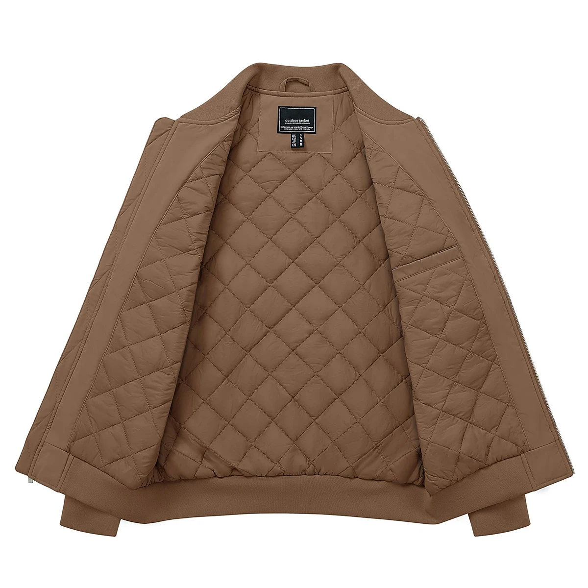 Men's quilted transitional jacket - Bomber jacket, Lightweight, With zip