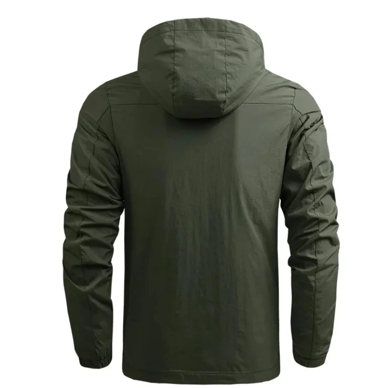 Men's lightweight parka jacket with waterproof zip