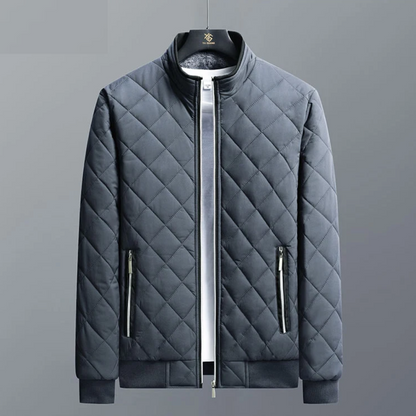 Men's quilted transition jacket - With fleece lining, Warm, With zip