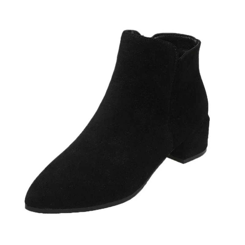 Low Heel Ankle Boots with Side Zip for Women - Women's Ankle Boots