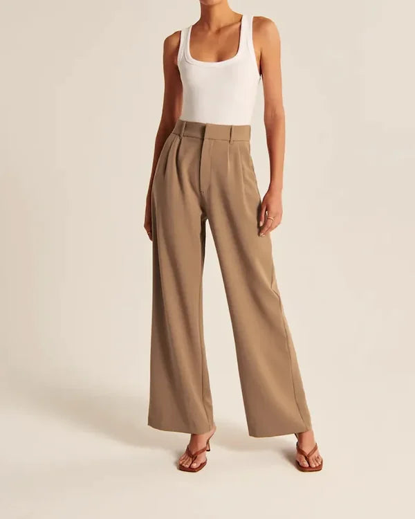 Women's High-Waisted Flared Trousers – Elegant Fit, Stylish Design, Perfect for Casual and Formal Looks