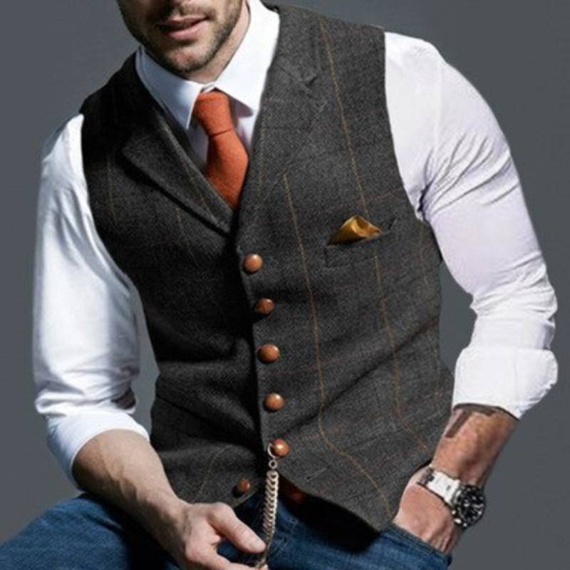 Elegant checked waistcoat