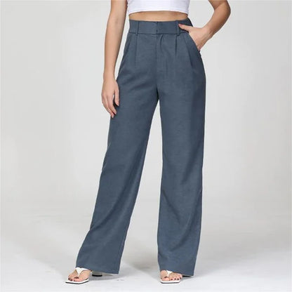 Women's High-Waisted Flared Trousers – Elegant Fit, Stylish Design, Perfect for Casual and Formal Looks