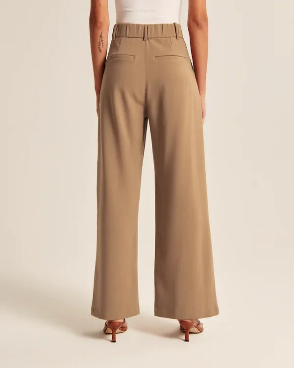 Women's High-Waisted Flared Trousers – Elegant Fit, Stylish Design, Perfect for Casual and Formal Looks