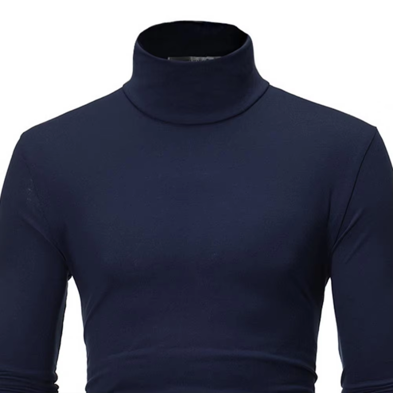 Turtleneck jumper men - slim fit, stretch, soft, long-sleeved shirt