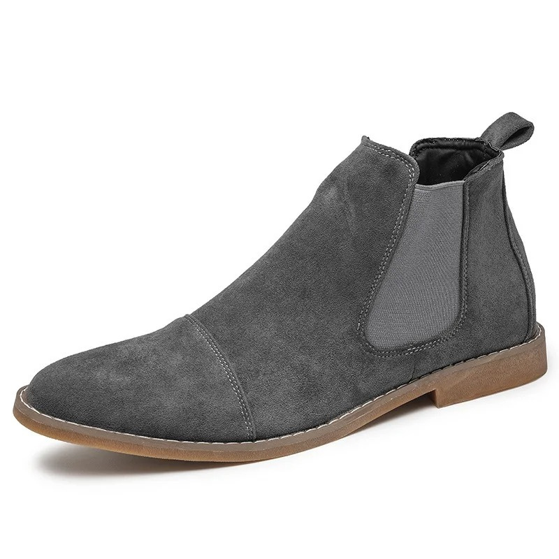 Modern suede Chelsea boots for men with comfortable sole