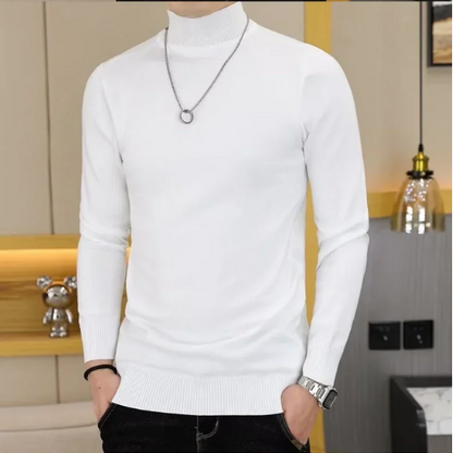 Elegant turtleneck jumper men | slim fit knitted jumper