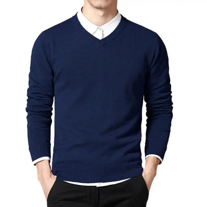 Classic V-neck men's sweater for everyday wear and the office