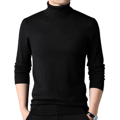 Soft cotton jumper turtleneck jumper for men